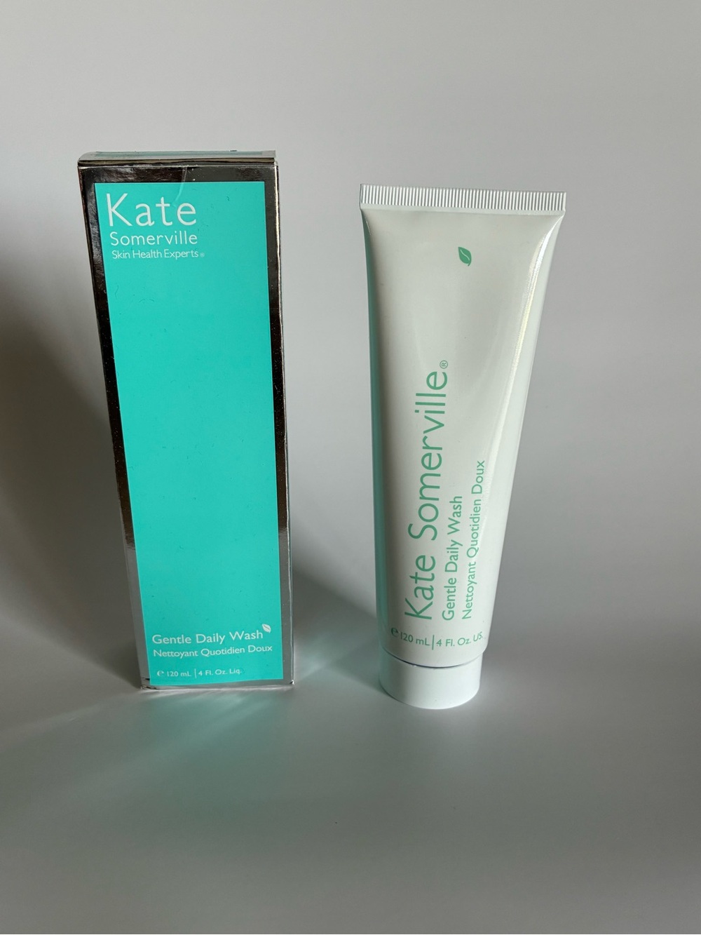 Kate Somerville Facial Cleanser in Mint and White Packaging